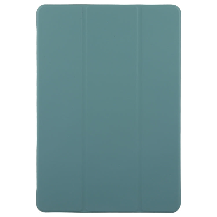 For Huawei MatePad Pro 11 2022/2024 Tri-fold Silicone Leather Tablet Case(Dark Green) - Huawei by buy2fix | Online Shopping UK | buy2fix