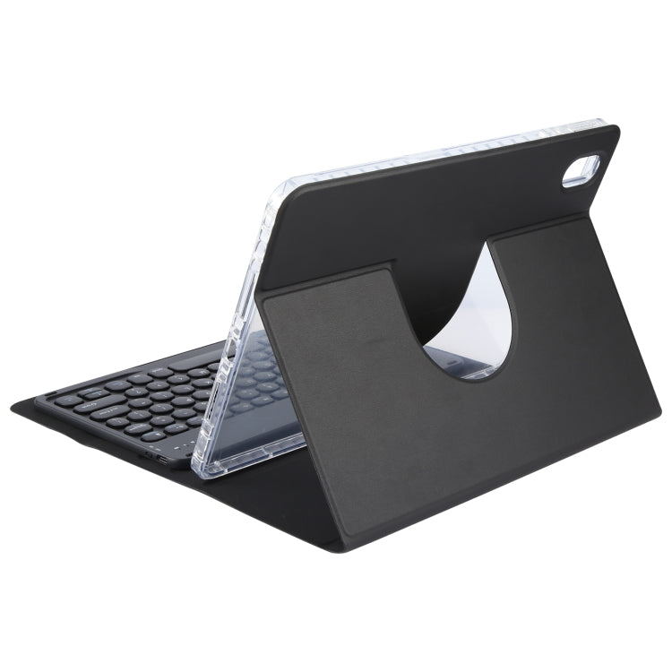 For Huawei MatePad 11 2023 / 2021 Round Button Bluetooth Keyboard Rotatable Holder Leather Case(Black) - Huawei Keyboard by buy2fix | Online Shopping UK | buy2fix