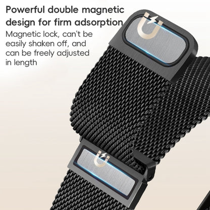 For Apple Watch 42mm ZGA Milanese Magnetic Metal Watch Band(Black) - Watch Bands by ZGA | Online Shopping UK | buy2fix