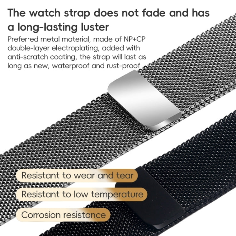 For Apple Watch Series 5 44mm ZGA Milanese Magnetic Metal Watch Band(Silver) - Watch Bands by ZGA | Online Shopping UK | buy2fix