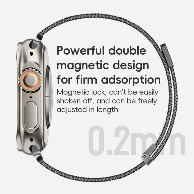 For Apple Watch Series 5 44mm ZGA Milanese Magnetic Metal Watch Band(Silver) - Watch Bands by ZGA | Online Shopping UK | buy2fix