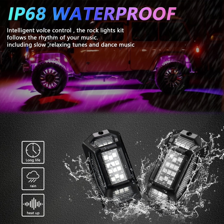 6 in 1 G6 RGB Colorful Car Chassis Light LED Music Atmosphere Light With 4-Button Remote Control - Atmosphere lights by buy2fix | Online Shopping UK | buy2fix