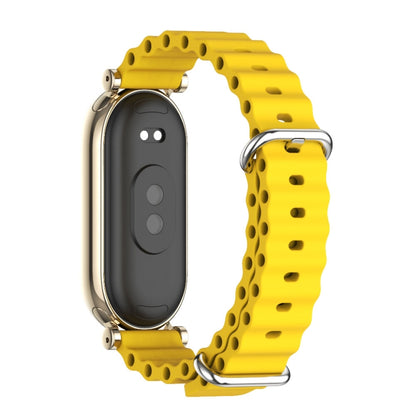 For Xiaomi Mi Band 8 / 9 / 9 NFC Mijobs GT4 Marine Silicone Breathable Watch Band(Yellow Light Gold) - Watch Bands by MIJOBS | Online Shopping UK | buy2fix