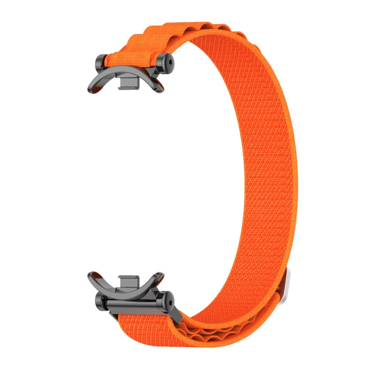 For Xiaomi Mi Band 8 Mijobs GT4 Nylon Breathable Watch Band(Orange Black) - Watch Bands by MIJOBS | Online Shopping UK | buy2fix