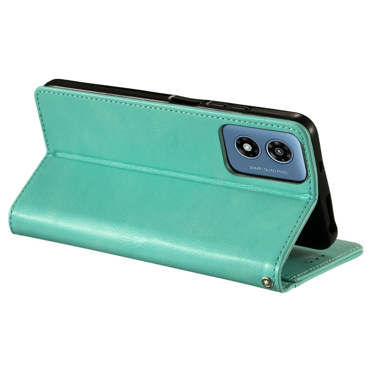 For Motorola Moto G Play 2024 Simple 6-Card Wallet Leather Phone Case(Green) - Motorola Cases by buy2fix | Online Shopping UK | buy2fix