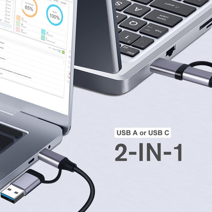 809-C 6 in 1 USB+Type-C to USB Multifunctional Docking Station HUB Adapter - USB HUB by buy2fix | Online Shopping UK | buy2fix