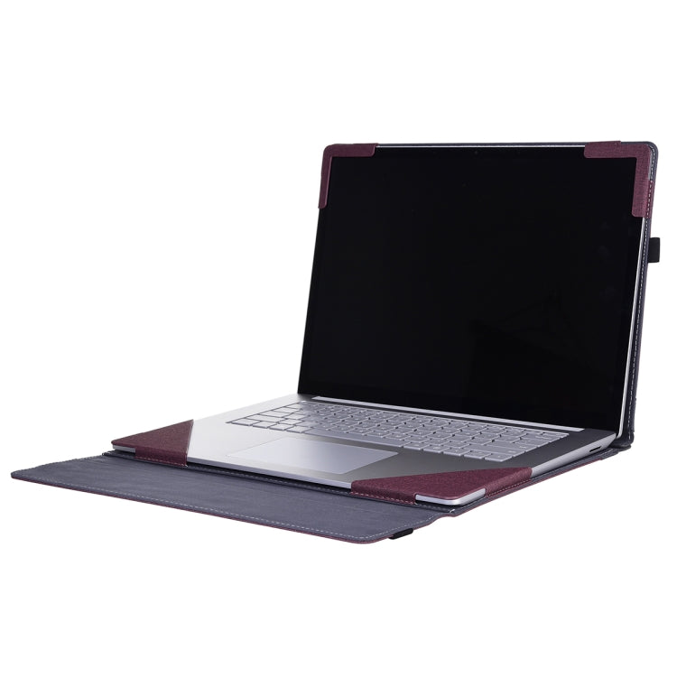 For Lenovo ThinkPad X1 Carbon Gen 11 Cloth Texture Laptop Leather Protective Case(Wine Red) - Other by buy2fix | Online Shopping UK | buy2fix