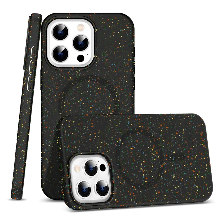 For iPhone 14 Pro Colorful Frosted Magsafe PC Hybrid TPU Phone Case(Black) - iPhone 14 Pro Cases by buy2fix | Online Shopping UK | buy2fix