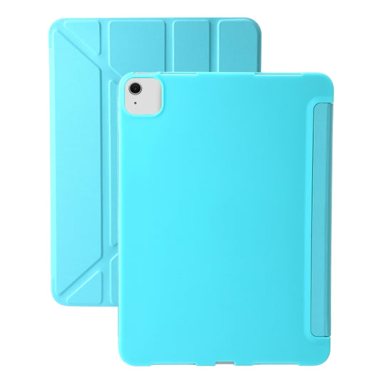 For iPad Air 13 2024 TPU Deformation Flip Leather Tablet Case with Holder(Mint Blue) - iPad Air 13 2024 Cases by buy2fix | Online Shopping UK | buy2fix