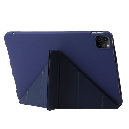 For iPad Pro 11 2024 TPU Deformation Flip Leather Tablet Case with Holder(Dark Blue) - iPad Pro 11 2024 Cases by buy2fix | Online Shopping UK | buy2fix