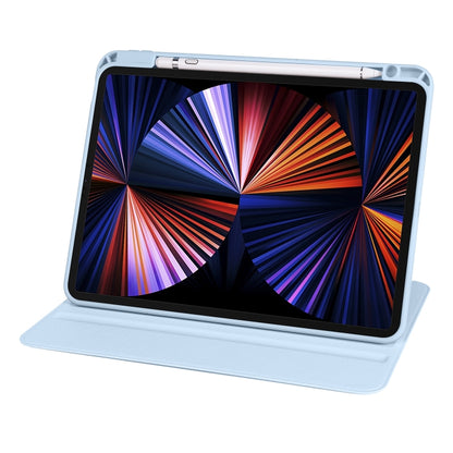 For iPad Air 13 2024 Acrylic 360 Degree Rotation Holder Leather Tablet Case(Ice Blue) - iPad Air 13 2024 Cases by buy2fix | Online Shopping UK | buy2fix