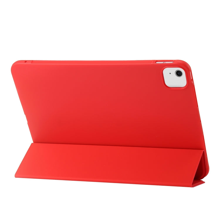 For iPad Air 13 2024 Three-fold Holder Flip Tablet Leather Case(Red) - iPad Air 13 2024 Cases by buy2fix | Online Shopping UK | buy2fix