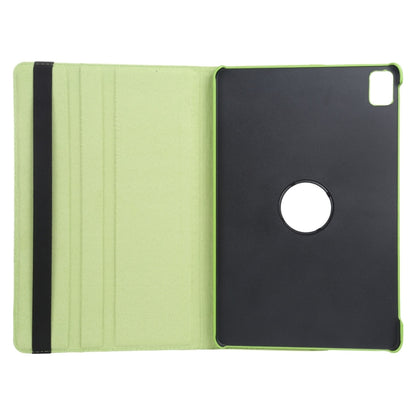 For iPad Pro 11 2024 360 Degree Rotation Litchi Texture Leather Tablet Case with Holder(Green) - iPad Pro 11 2024 Cases by buy2fix | Online Shopping UK | buy2fix