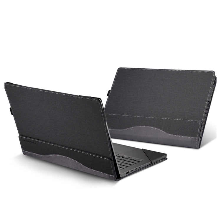 For HP ProBook 455 15.6 inch G10 Leather Laptop Shockproof Protective Case(Black) - Screen & Keyboard Cover by buy2fix | Online Shopping UK | buy2fix