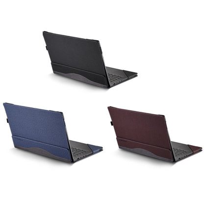 For HP Envy X360 15 inch 15-eu / 15-ew Leather Laptop Shockproof Protective Case(Dark Blue) - 15 inch by buy2fix | Online Shopping UK | buy2fix