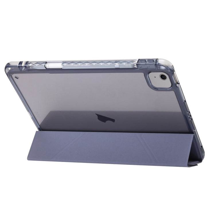 For iPad Pro 13 2024 Clear Acrylic Deformation Leather Tablet Case(Black) - iPad Pro 13 2024 Cases by buy2fix | Online Shopping UK | buy2fix