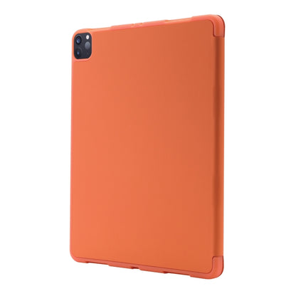 For iPad Pro 11 2024 Skin Feel Tri-fold Leather Tablet Case with Pen Slot(Orange) - iPad Pro 11 2024 Cases by buy2fix | Online Shopping UK | buy2fix