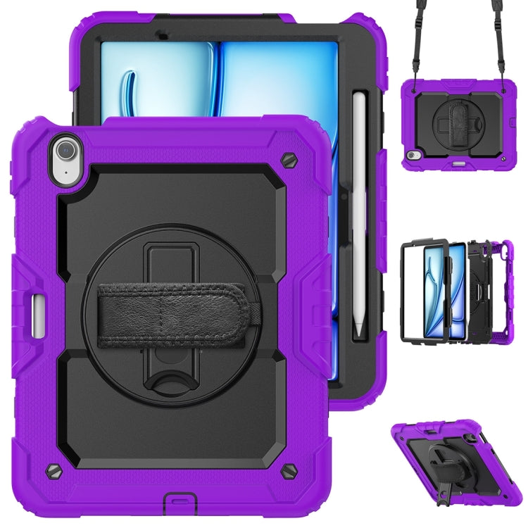 For iPad Air 11 2024 Silicone + PC Tablet Protective Case(Purple+Black) - iPad Air 11 2024 Cases by buy2fix | Online Shopping UK | buy2fix