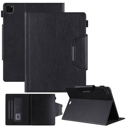 For iPad Pro 11 2024 Solid Color Metal Buckle Leather Smart Tablet Case(Black) - iPad Pro 11 2024 Cases by buy2fix | Online Shopping UK | buy2fix