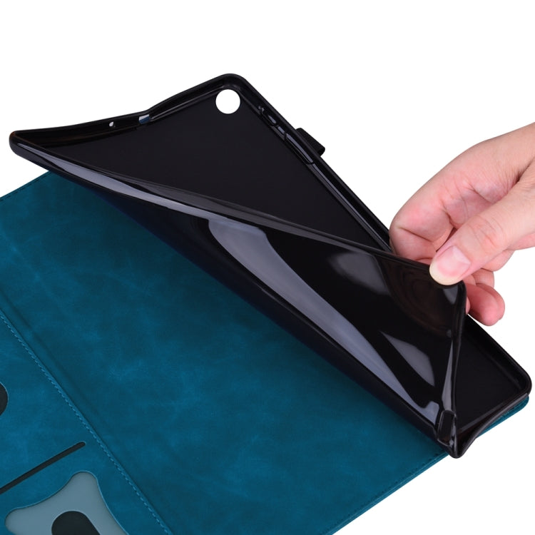 For iPad Pro 11 2024 Splicing Shockproof Leather Tablet Case(Blue) - iPad Pro 11 2024 Cases by buy2fix | Online Shopping UK | buy2fix