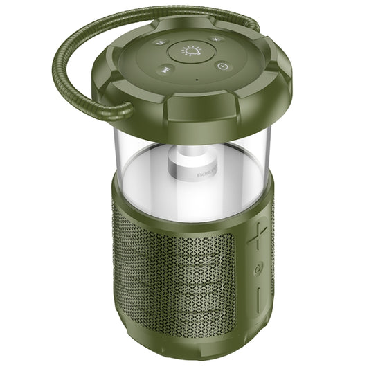 Borofone BP19 Travel Outdoor Bt Speaker With Camping Light(Green) - Desktop Speaker by Borofone | Online Shopping UK | buy2fix