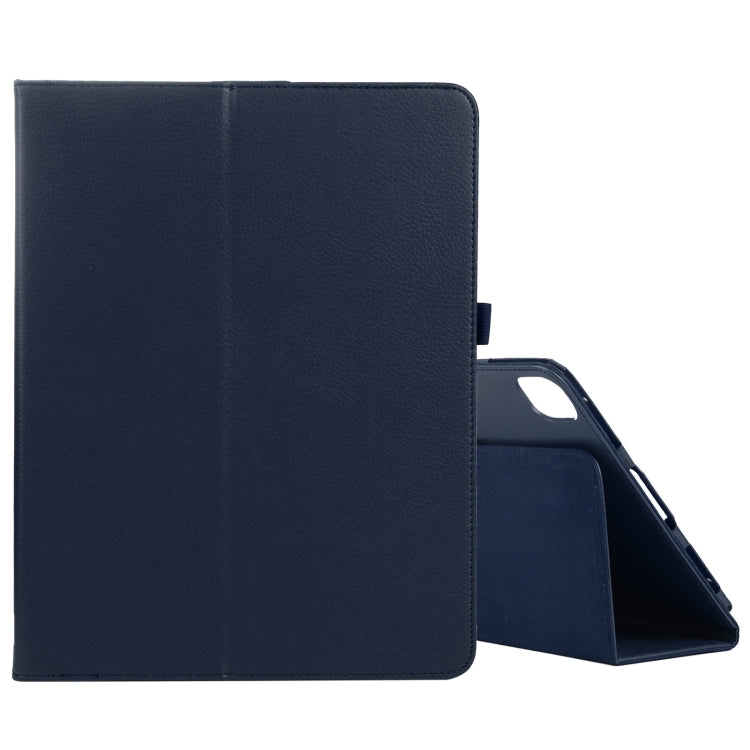 For iPad Pro 11 2024 Litchi Texture Solid Color Leather Tablet Case(Dark Blue) - iPad Pro 11 2024 Cases by buy2fix | Online Shopping UK | buy2fix