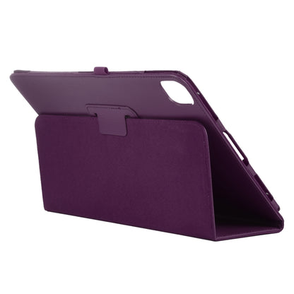 For iPad Pro 13 2024 Litchi Texture Solid Color Leather Tablet Case(Purple) - iPad Pro 13 2024 Cases by buy2fix | Online Shopping UK | buy2fix