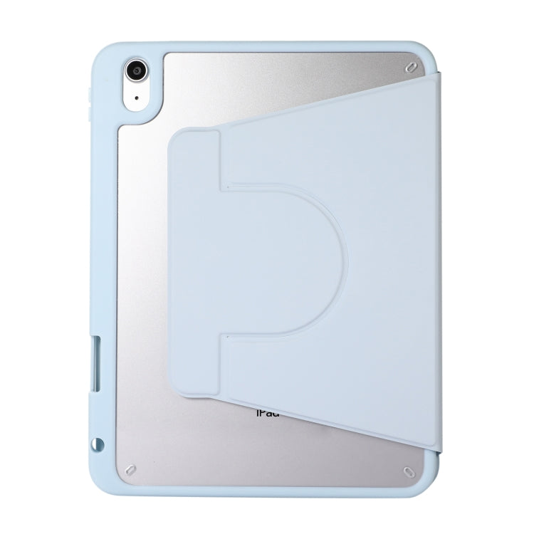 For iPad Pro 11 2024 2 in 1 Acrylic Split Rotating Leather Tablet Case(Ice Blue) - iPad Pro 11 2024 Cases by buy2fix | Online Shopping UK | buy2fix