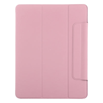 For iPad Air 11 2024 Double-sided Clip Fixed Buckle Magnetic PU Leather Smart Tablet Case(Light Pink) - iPad Air 11 2024 Cases by buy2fix | Online Shopping UK | buy2fix