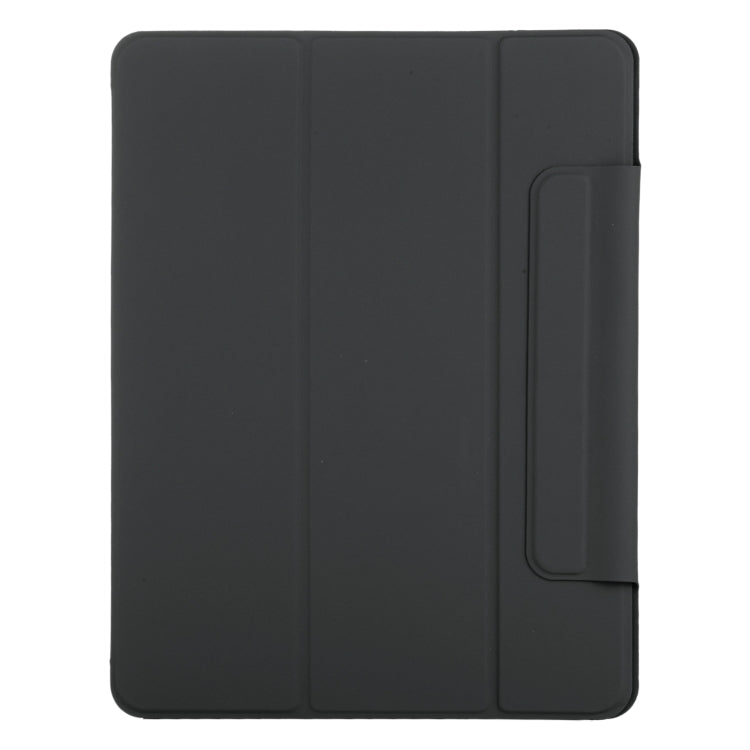 For iPad Air 13 2024 Double-sided Clip Fixed Buckle Magnetic PU Leather Smart Tablet Case(Black) - iPad Air 13 2024 Cases by buy2fix | Online Shopping UK | buy2fix