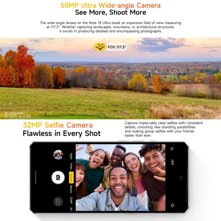 Ulefone Note 18 Ultra, 6GB+256GB, Side Fingerprint, 6.78 inch Android 13 MediaTek Dimensity 720 5G MT6853 Octa Core 2.0GHz, NFC, Network: 5G(Lustrous Black) - Ulefone by Ulefone | Online Shopping UK | buy2fix
