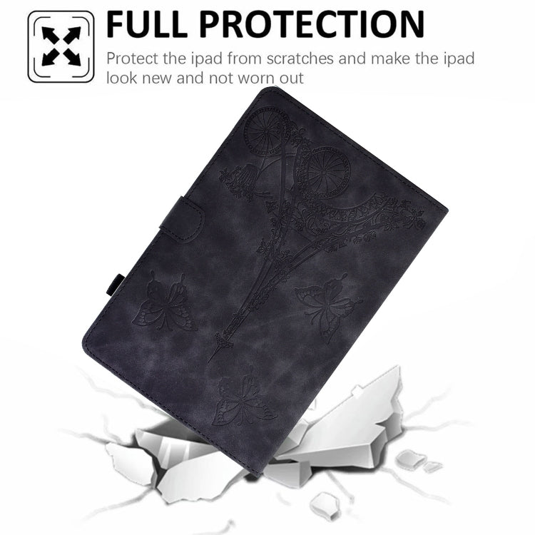 For iPad Pro 11 2024 Tower Embossed Leather Smart Tablet Case(Black) - iPad Pro 11 2024 Cases by buy2fix | Online Shopping UK | buy2fix