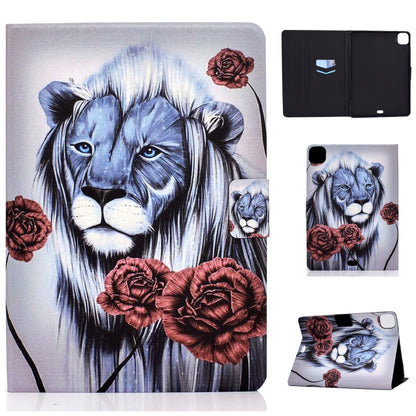 For iPad Pro 11 2024 Colored Drawing Smart Leather Tablet Case(Rose Lion) - iPad Pro 11 2024 Cases by buy2fix | Online Shopping UK | buy2fix