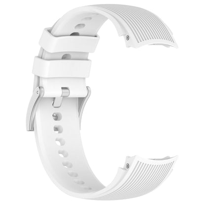 For OPPO Watch X / OnePlus Watch 2 Vertical Texture Silicone Watch Band(White) - Watch Bands by buy2fix | Online Shopping UK | buy2fix