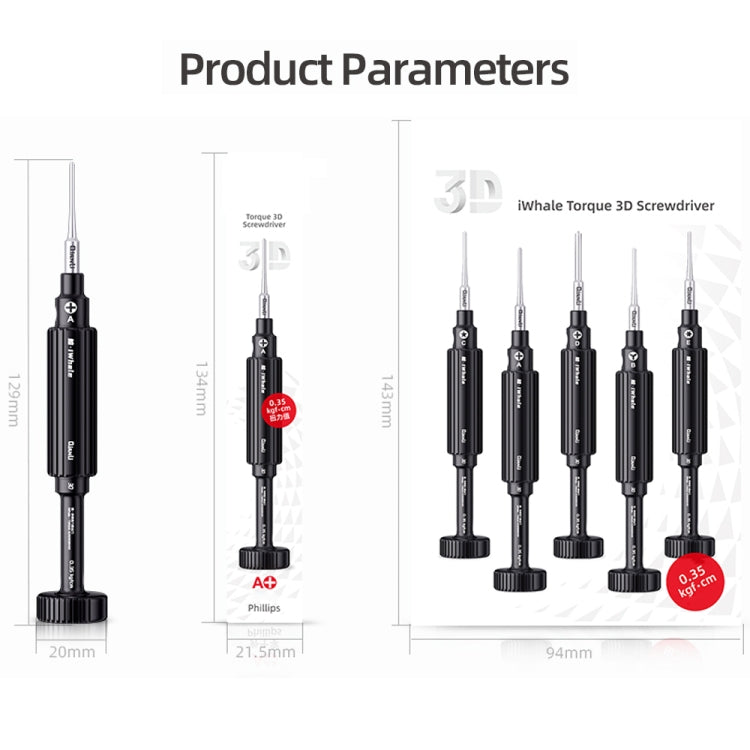 QianLi iWhale Special S2 Steel Magnetic Torque 3D Screwdriver, Model:D Pinhead Phillips 0.35 - Screwdriver by QIANLI | Online Shopping UK | buy2fix