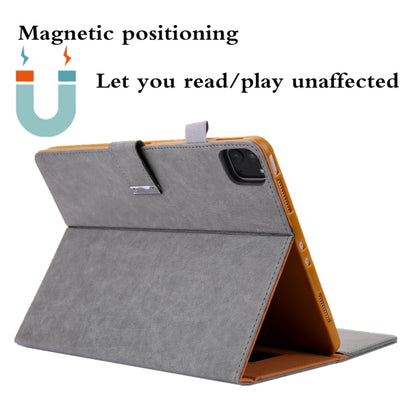 For iPad Pro 11 2024 Business Style Horizontal Flip Leather Smart Tablet Case with Holder(Grey) - iPad Pro 11 2024 Cases by buy2fix | Online Shopping UK | buy2fix