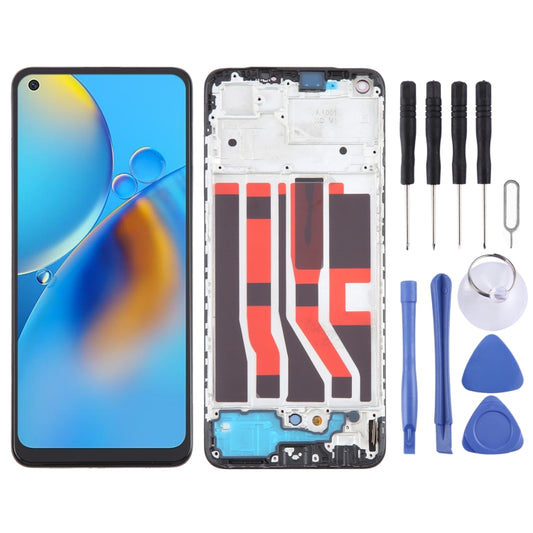 For OPPO F19 OLED LCD Screen Digitizer Full Assembly with Frame - LCD Screen by buy2fix | Online Shopping UK | buy2fix
