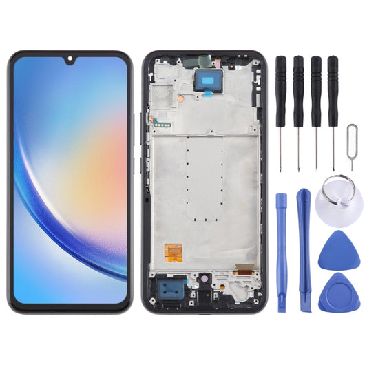 For Samsung Galaxy A34 SM-A346B 6.43inch OLED LCD Screen for Digitizer Full Assembly with Frame - LCD Screen by buy2fix | Online Shopping UK | buy2fix