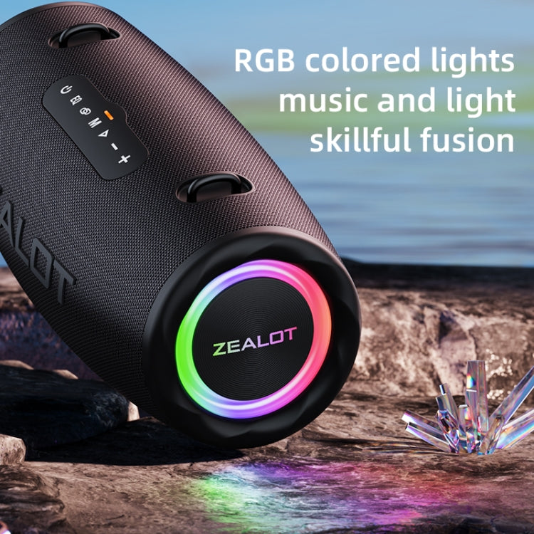 Zealot S87 80W Portable Outdoor Bluetooth Speaker with RGB Light(Black) - Waterproof Speaker by ZEALOT | Online Shopping UK | buy2fix