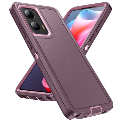 For Motorola Moto G Stylus 5G 2024 Life Waterproof Rugged PC + Silicone Phone Case(Purple + Pink) - Motorola Cases by buy2fix | Online Shopping UK | buy2fix