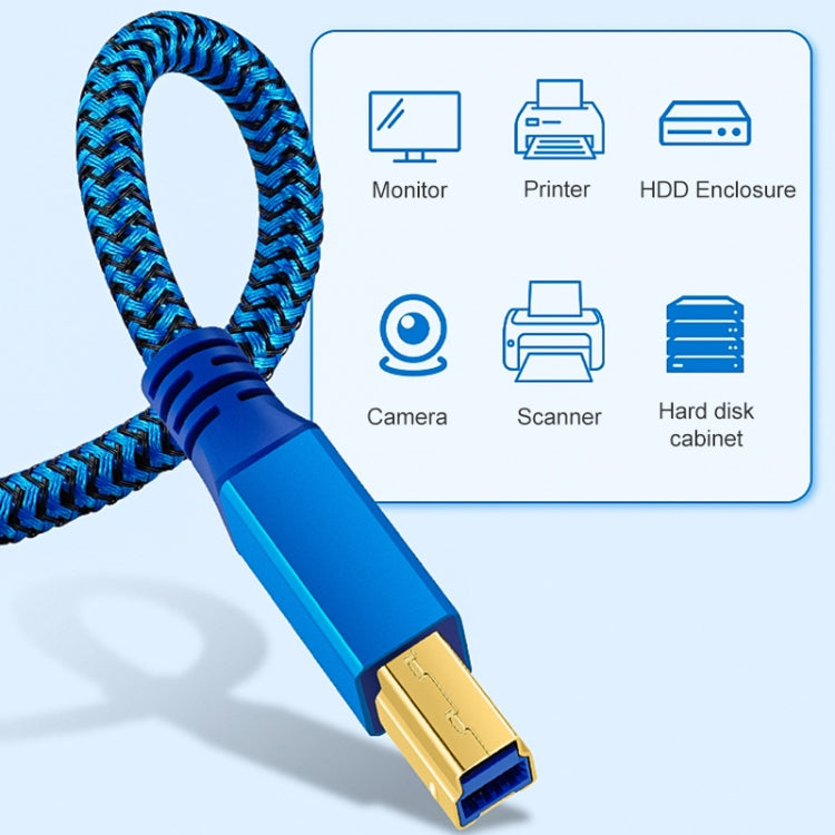 Printer / Hard Disk USB 3.0 A Male to B Male Connector Cable, Length:2m(Blue) - USB 3.0 by buy2fix | Online Shopping UK | buy2fix