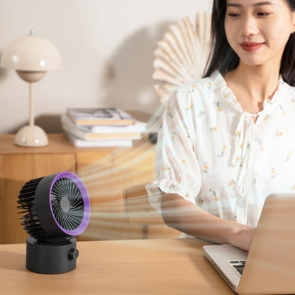 TGVIS LLD-F87 Desktop Circulating Fan Oscillating Version(Grey Purple) - Electric Fans by TGVIS | Online Shopping UK | buy2fix