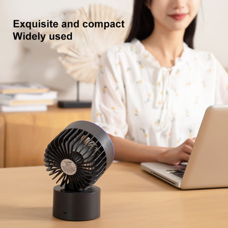 TGVIS LLD-F87 Desktop Circulating Fan Oscillating Version(Grey Purple) - Electric Fans by TGVIS | Online Shopping UK | buy2fix