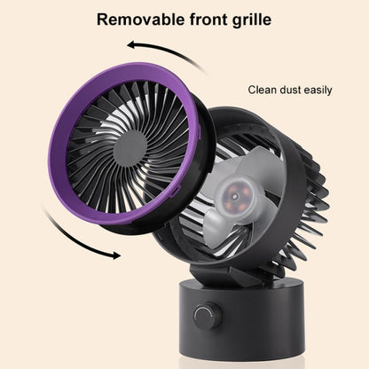 TGVIS LLD-F87 Desktop Circulating Fan Oscillating Version(Grey Purple) - Electric Fans by TGVIS | Online Shopping UK | buy2fix