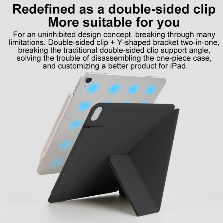 For iPad Pro 13 2024 Y-Shape Double-sided Clip Magnetic Smart Tablet Case(Black) - iPad Pro 13 2024 Cases by buy2fix | Online Shopping UK | buy2fix