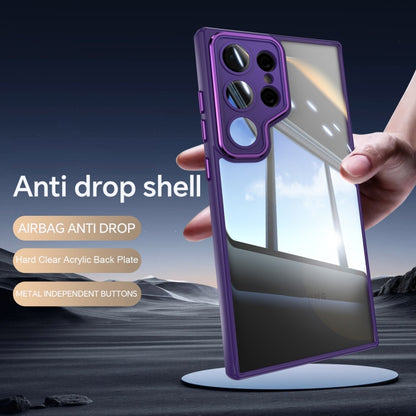 For Samsung Galaxy S25 Ultra 5G Acrylic Hybrid TPU Armor Shockproof Phone Case(Purple) - Galaxy S25 Ultra 5G Cases by buy2fix | Online Shopping UK | buy2fix