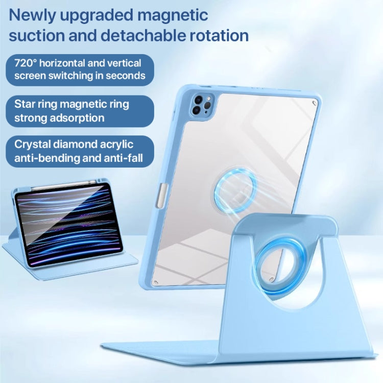 For iPad Air 11 2024 Magnetic Split Leather Smart Tablet Case with Pen Slot(Sky Blue) - iPad Air 11 2024 Cases by buy2fix | Online Shopping UK | buy2fix