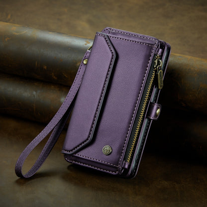 For iPhone 11 CaseMe C36 Card Slots Zipper Wallet RFID Anti-theft Leather Phone Case(Purple) - iPhone 11 Cases by CaseMe | Online Shopping UK | buy2fix