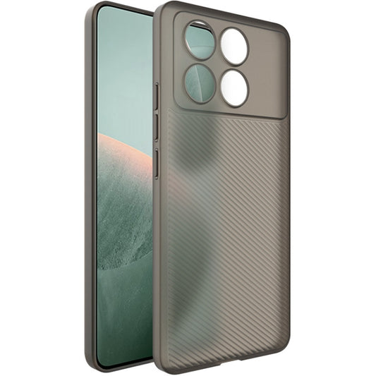 For Xiaomi Redmi K70E 5G imak 0.7mm Ultra Thin Ripple Texture Phone Case(Transparent Black) - K70E Cases by imak | Online Shopping UK | buy2fix