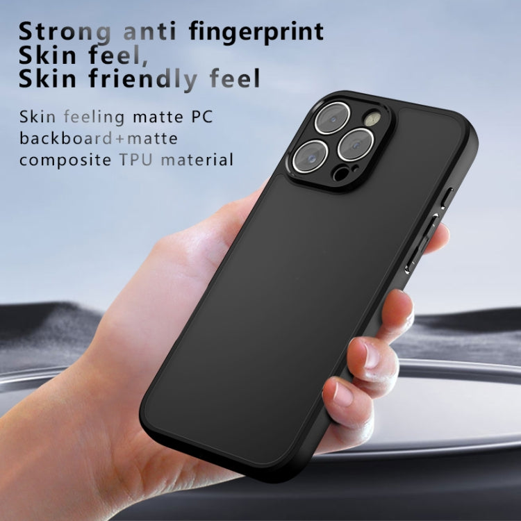 For iPhone 16 Pro Max Armor Precise Hole PC Hybrid TPU Phone Case(Frosted Black) - iPhone 16 Pro Max Cases by buy2fix | Online Shopping UK | buy2fix